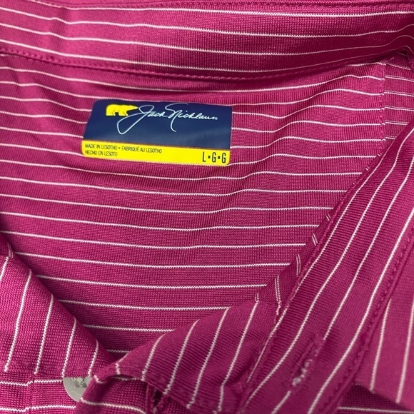 Jack Nicklaus Men’s Size L Golden Bear Polo Golf Short Sleeve Stretch - Picture 4 of 6